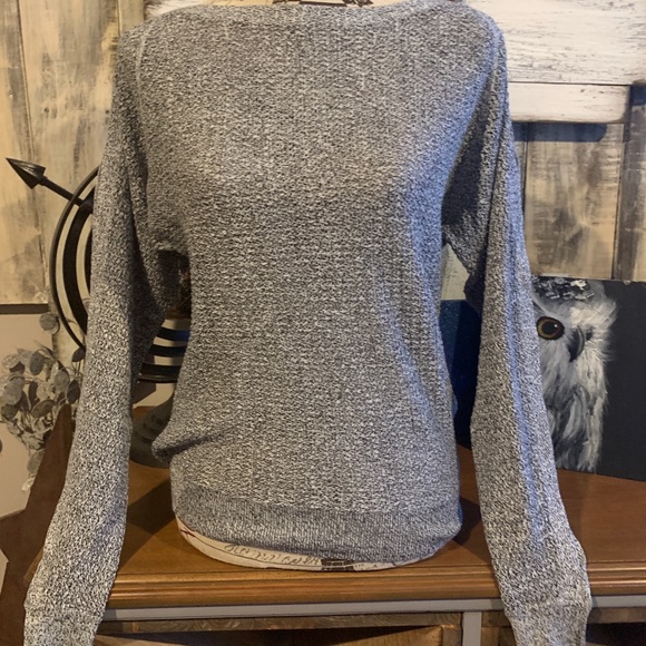 NWT All Saints Gray Marled Knit Sweater Small - Picture 1 of 4